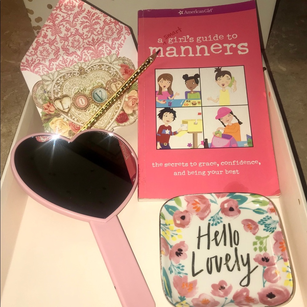 Prepackaged and wrapped girls gift various items